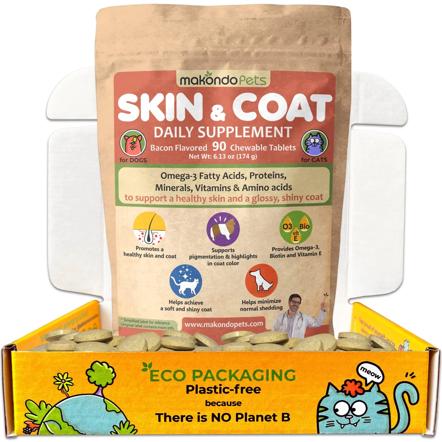 Skin and Coat Supplement for Dogs and Cats