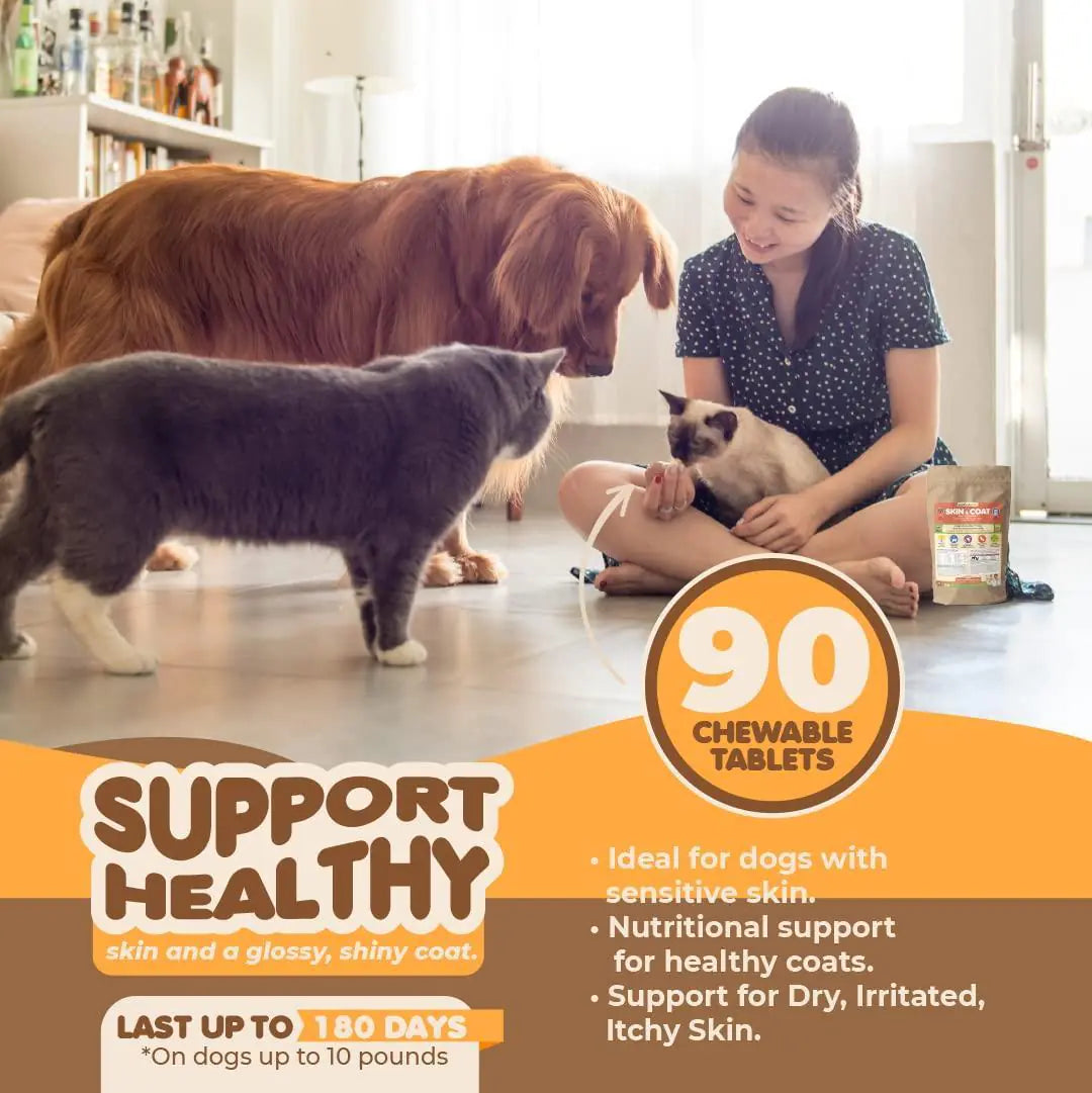 Skin and Coat Supplement for Dogs and Cats