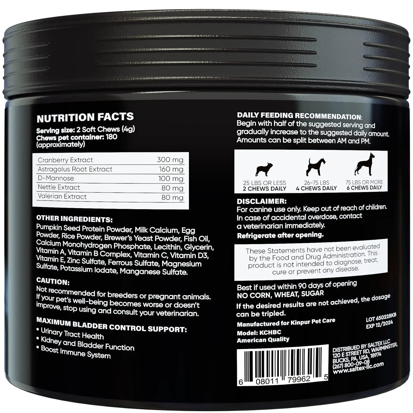 Cranberry Chews Dog Supplement for Urinary Tract